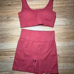Red workout set